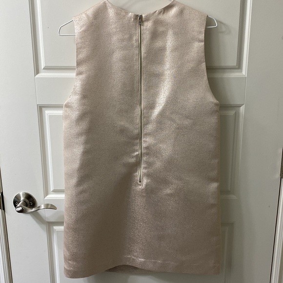 Forever 21 champagne metallic sleeveless shift dress size small - Picture 2 of 6